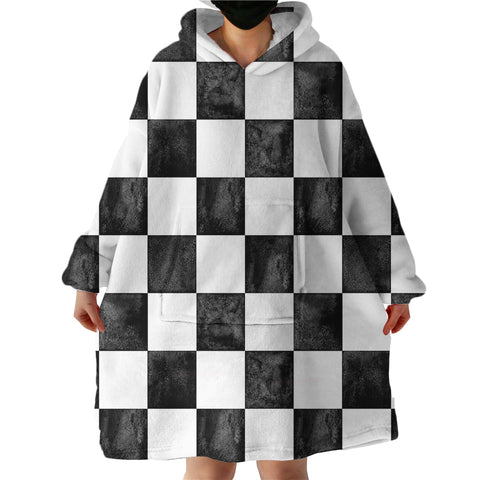 Image of Checked Patterns SWLF1499 Hoodie Wearable Blanket