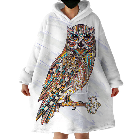 Image of Stylized Owl SWLF0091 Hoodie Wearable Blanket