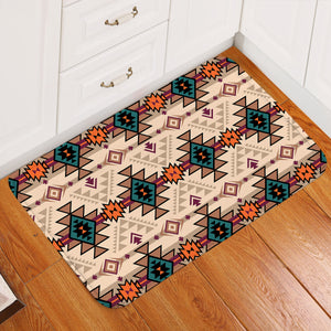 Geometric Shapes Tan Door Mat