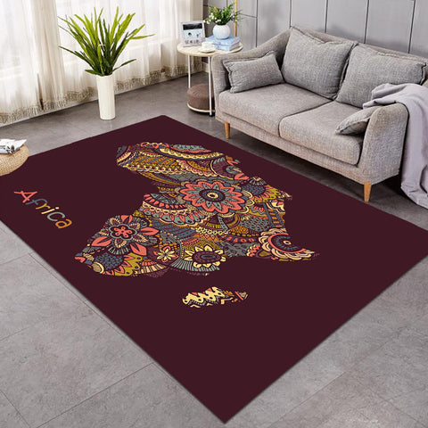 Image of Africa Stylized Continent SW1510 Rug