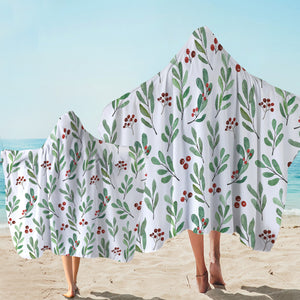 Cherry White Hooded Towel