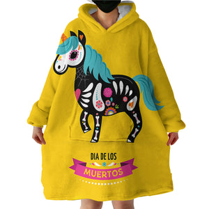 Death Unicorn SWLF1851 Hoodie Wearable Blanket