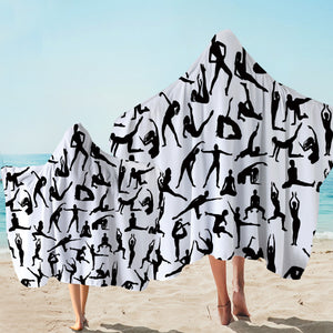 Aerobic Poses Hooded Towel