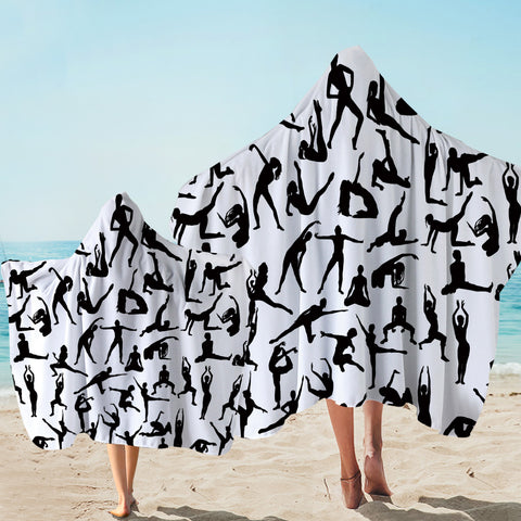 Image of Aerobic Poses Hooded Towel