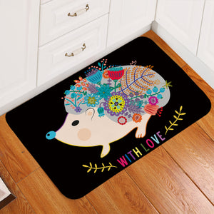 Hedgehog With Love Door Mat