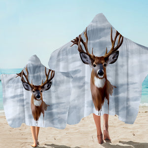 Antlers Hazy Hooded Towel