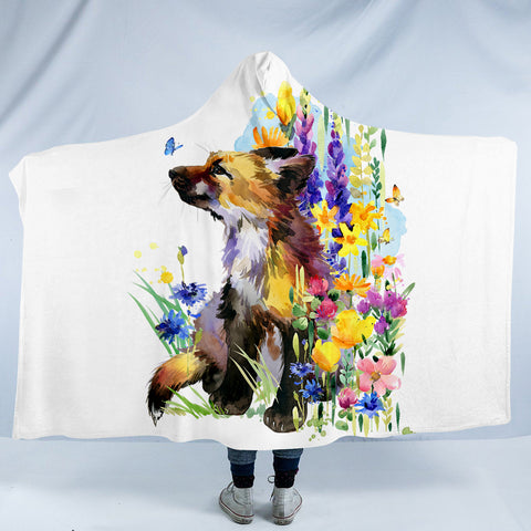 Image of Flower Fox SW1120 Hooded Blanket
