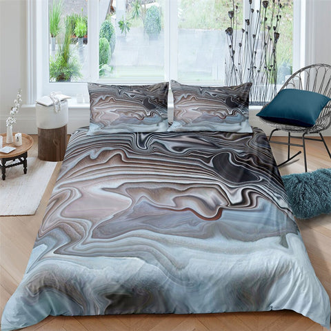 Image of Dark Palette Curve Tie-Dye Bedding Set