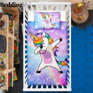 Galaxy Unicorn Dab Crib Bedding Set - Beddingify