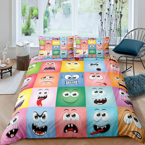 Colorful Emojis Bedding Set