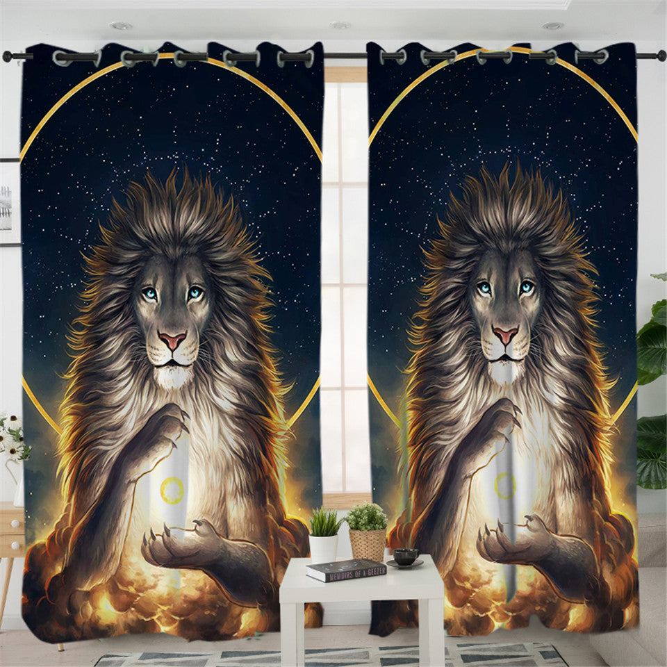 Nirvarna Lion Galaxy 2 Panel Curtains