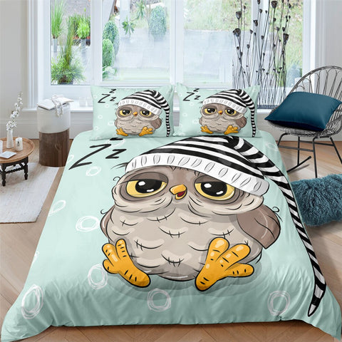 Image of Sleeping Owl Bedding Set