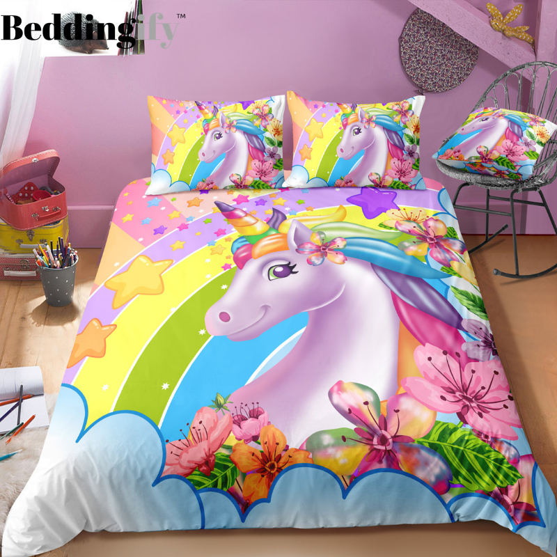 3D Baby Unicorn Bedding Set - Beddingify