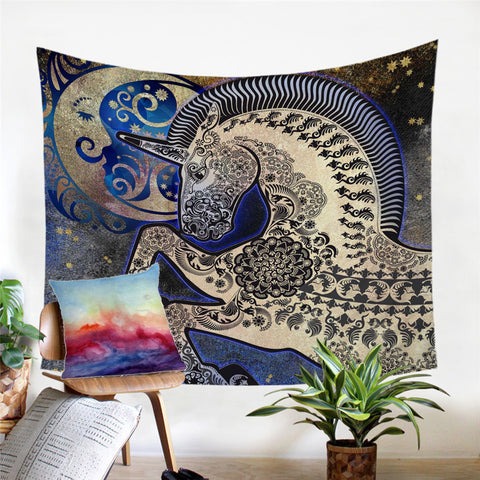 Image of Mythical Unicorn Tapestry - Beddingify