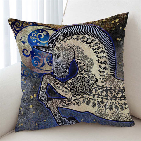 Image of Patterned Unicorn Cosmic Cushion Cover - Beddingify