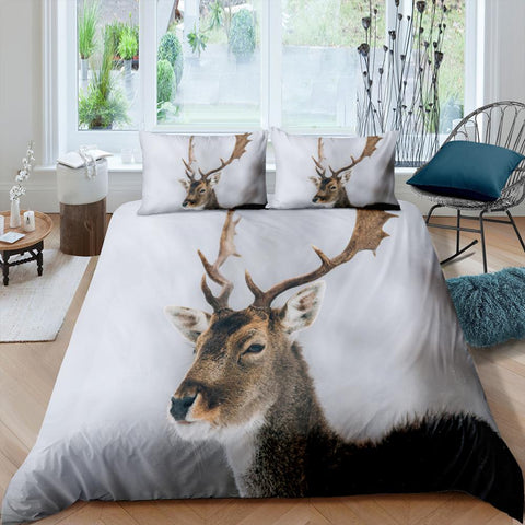 Image of Cold Weather Reindeer Party Bedding Set