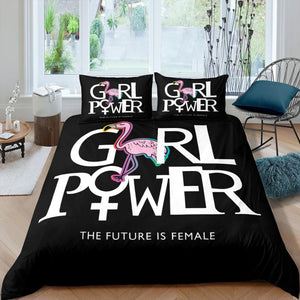 Flamingo - Girl Power Bedding Set