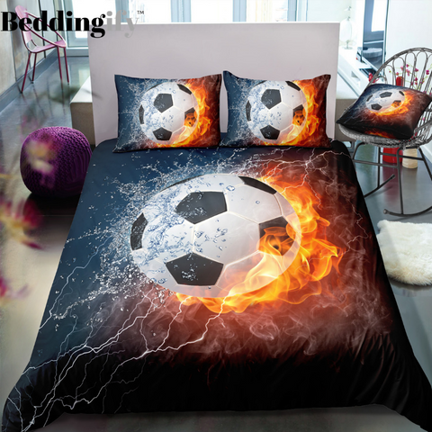 Flame Football Bedding Set - Beddingify