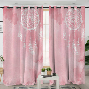 Light Pink Dream Catcher 2 Panel Curtains
