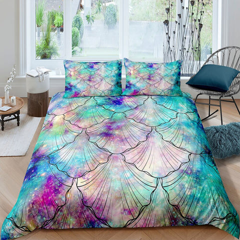 Image of Blue - Purple Galaxy Bedding Set