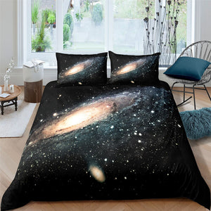 Black - Star Galaxy Bedding Set