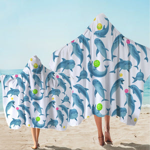 Dolphins Soul Fins Hooded Towel - Beddingify