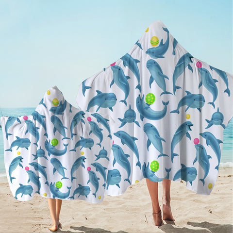 Image of Dolphins Soul Fins Hooded Towel - Beddingify