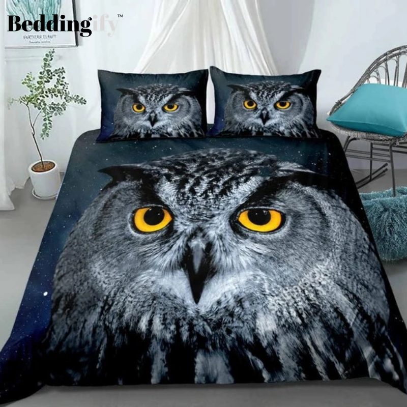 3D Owl Print Bedding Set - Beddingify