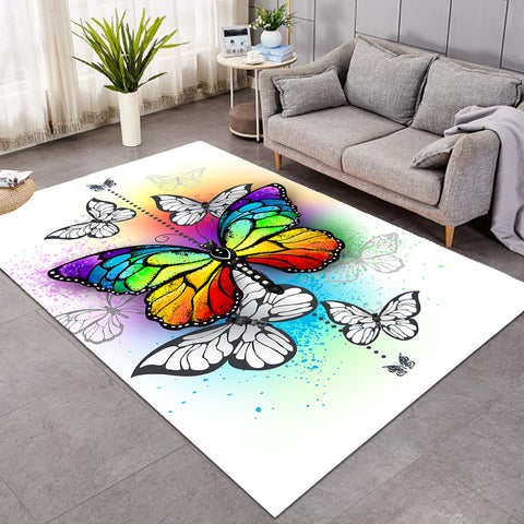 Image of Rainbow Butterfly SW1116 Rug