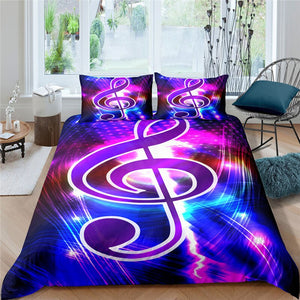Galaxy Music Note Bedding Set