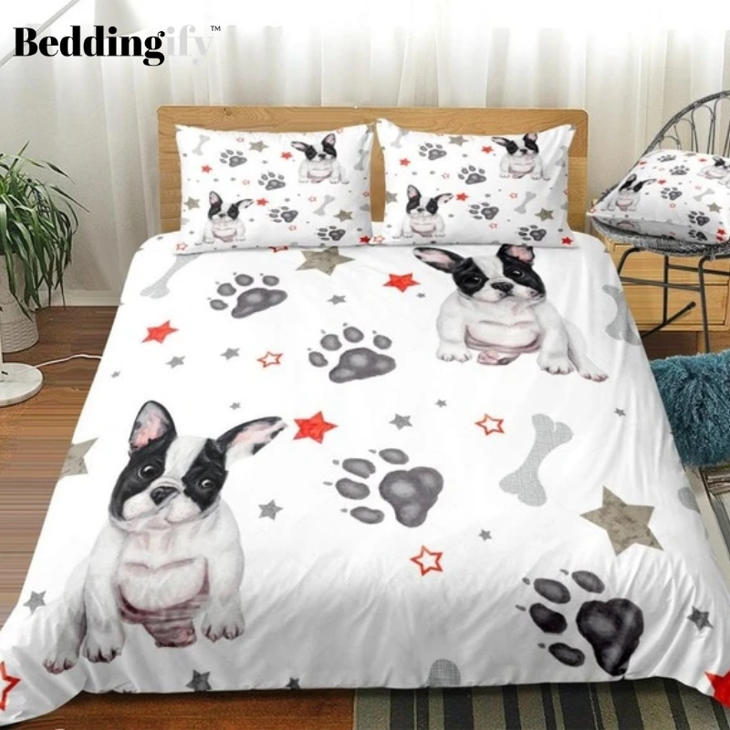 Stars and Dog Paw Bedding Set - Beddingify