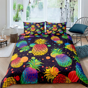 Colorful Pineapple Bedding Set