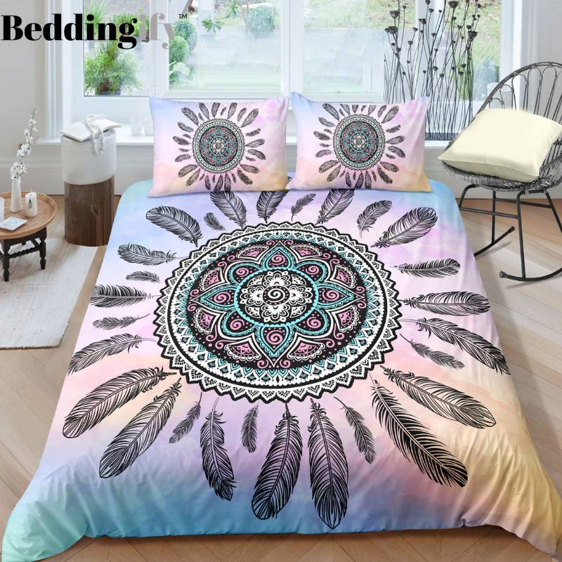 Peace Circle Dreamcatcher Bedding Set - Beddingify