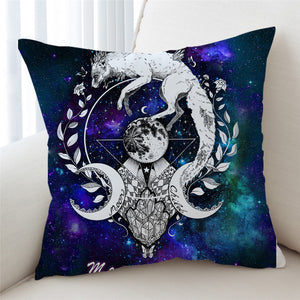 Ethereal Fox Cosmic Cushion Cover - Beddingify