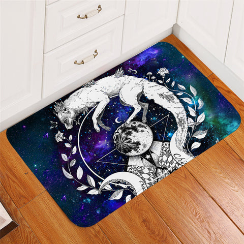 Image of Moon Fox Cosmic Door Mat