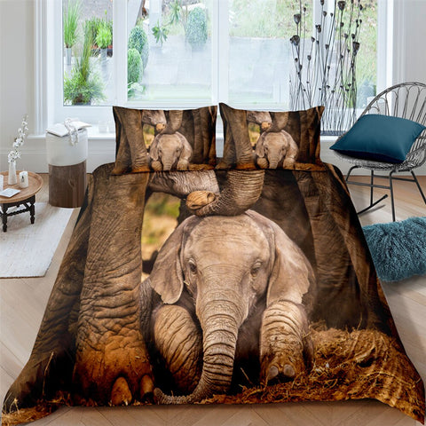 Image of Lying Tiny Elephant Bedding Set