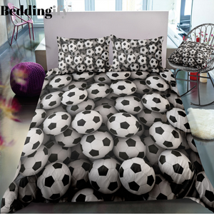 Footballs Bedding Set - Beddingify