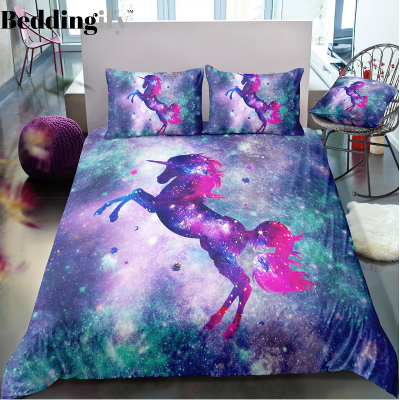 Universe Unicorn Comforter Set - Beddingify