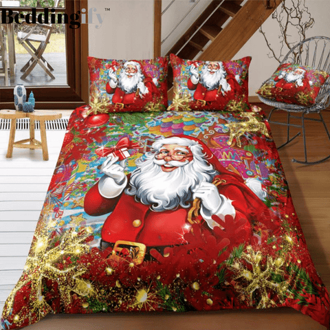 Image of Santa Claus Is Coming To Town Bedding Set - Beddingify