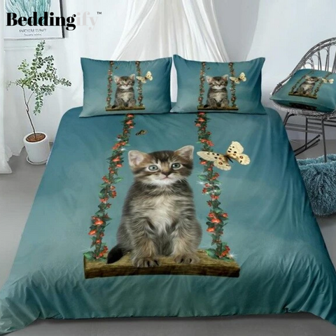Image of Cat in a Hammock Bedding Set - Beddingify