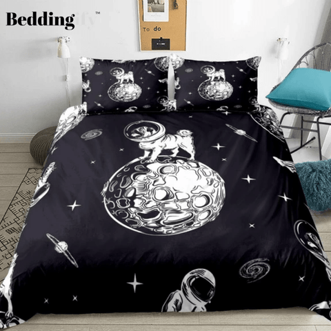 Image of Space Dogs Comforter Set - Beddingify