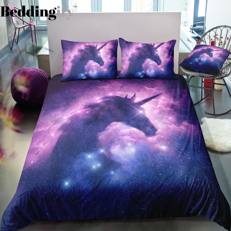 Galaxy Unicorn Comforter Set - Beddingify