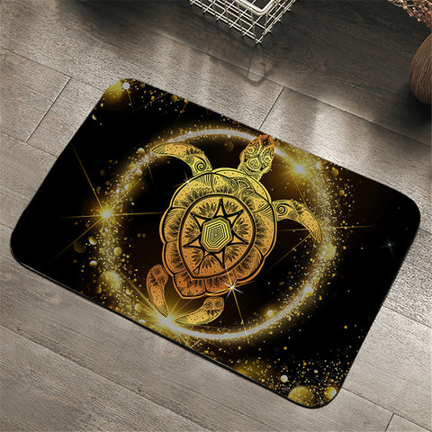 Image of Golden Shining Turtle Door Mat