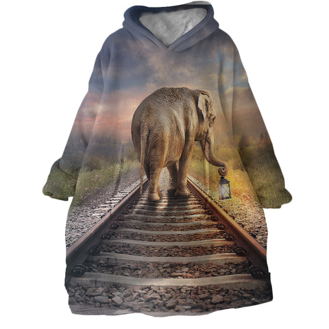 Image of Elephant Trails SWLF1891 Hoodie Wearable Blanket