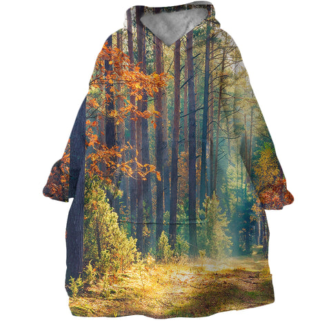 Image of Fall Forest SWLF1892 Hoodie Wearable Blanket