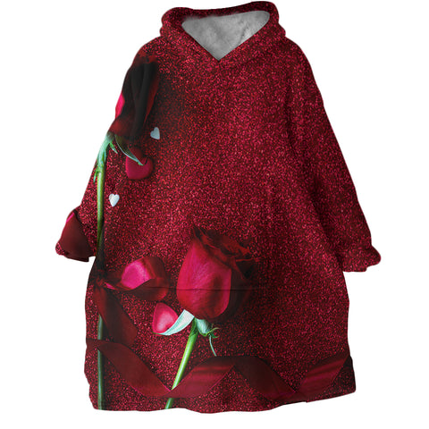 Image of Red Rose SWLF2404 Hoodie Wearable Blanket