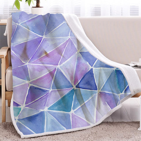 Image of Geometry Patterns Cool Sherpa Fleece Blanket