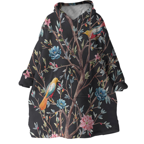 Image of Birds & Branches SWLF2325 Hoodie Wearable Blanket