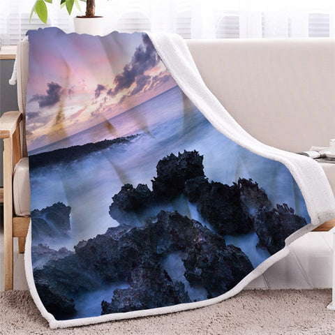Image of Sky Themed Sherpa Fleece Blanket