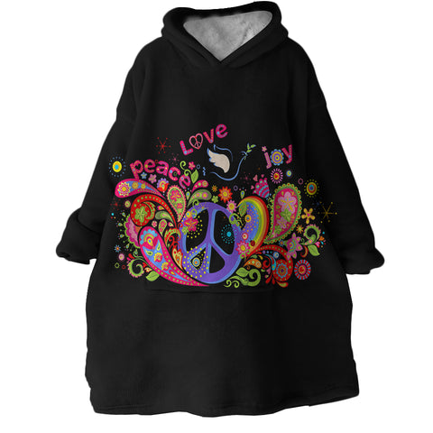 Image of Love & Peace SWLF2168 Hoodie Wearable Blanket